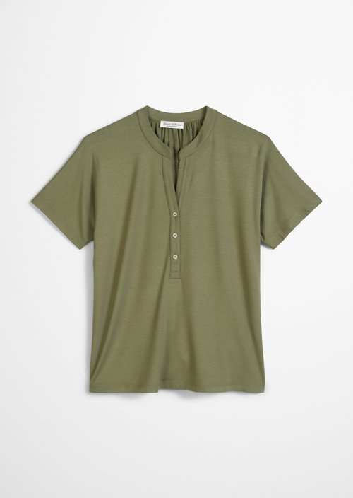 Relaxed jersey blouse — Olive