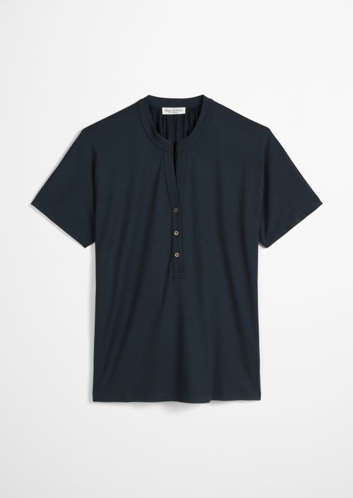 Relaxed jersey blouse — Dark Navy