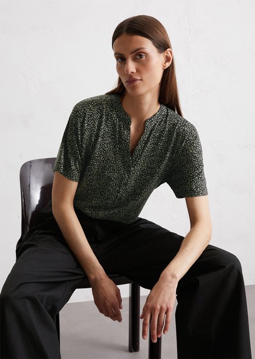 Regular jersey blouse — Black