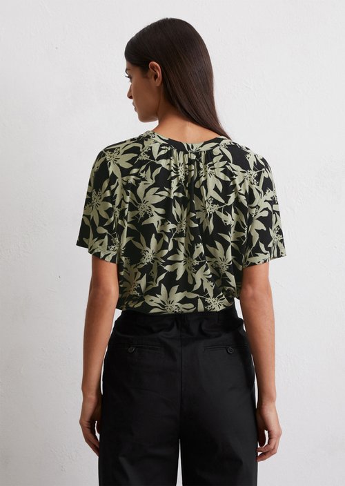 Regular jersey blouse — Medium Green