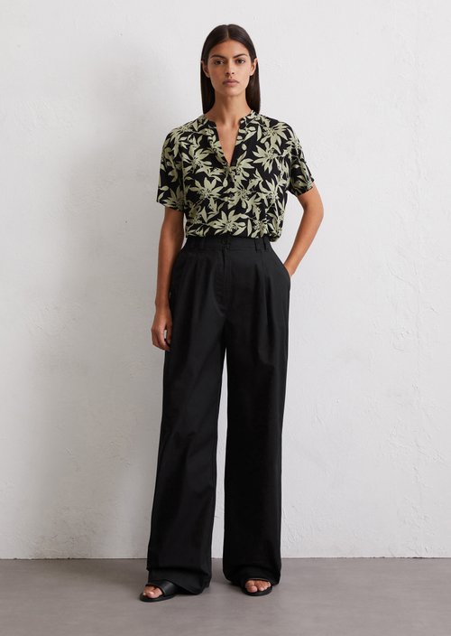 Regular jersey blouse — Medium Green
