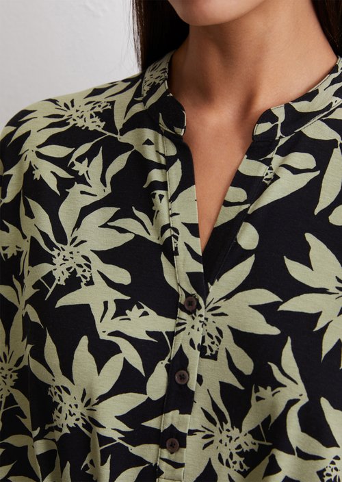 Regular jersey blouse — Medium Green