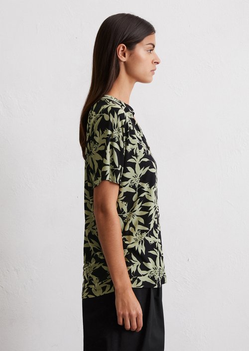 Regular jersey blouse — Medium Green