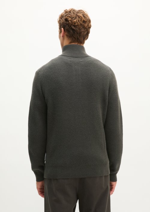 Regular-Fit Knitted Turtleneck — Dark Brown (alternate view)