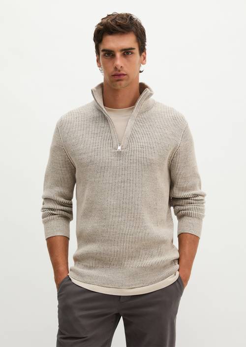 Strick-Troyer regular Light Beige in Frontalansicht