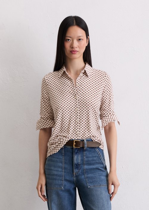 Regular jersey print blouse — Light Pink