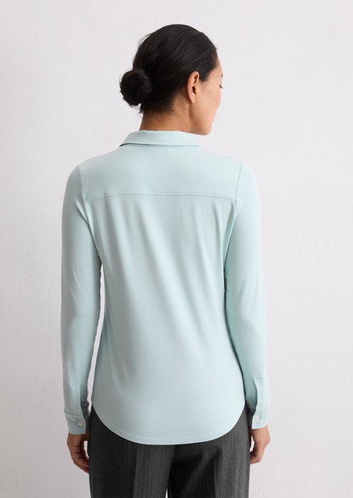 Regular jersey blouse — Silvery Blue