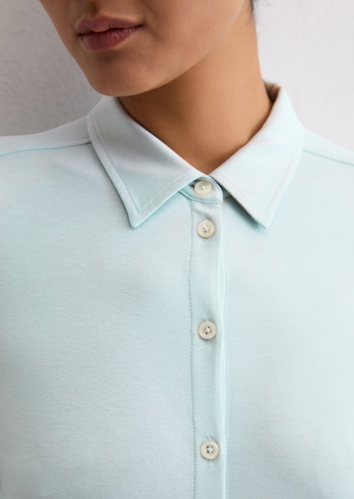 Regular jersey blouse — Silvery Blue