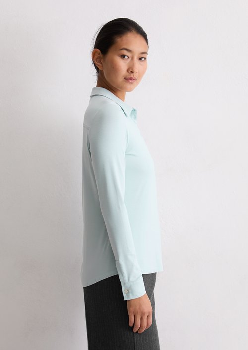 Regular jersey blouse — Silvery Blue