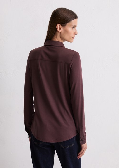 Regular jersey blouse — Black Cherry