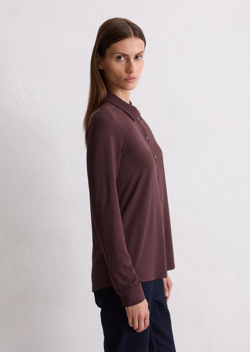 Regular jersey blouse — Black Cherry