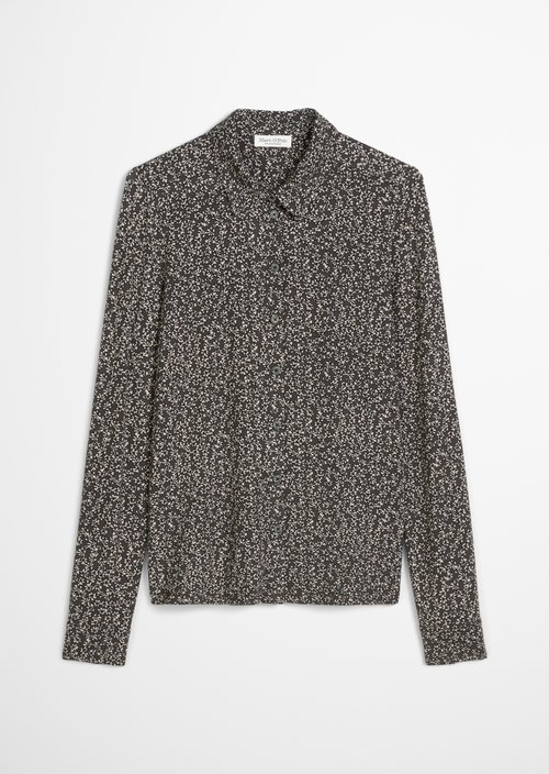 Regular jersey print blouse — Medium Blue