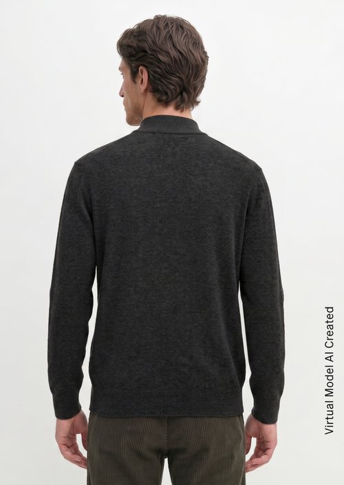 Regular-fit sweater — Dark Grey Melange