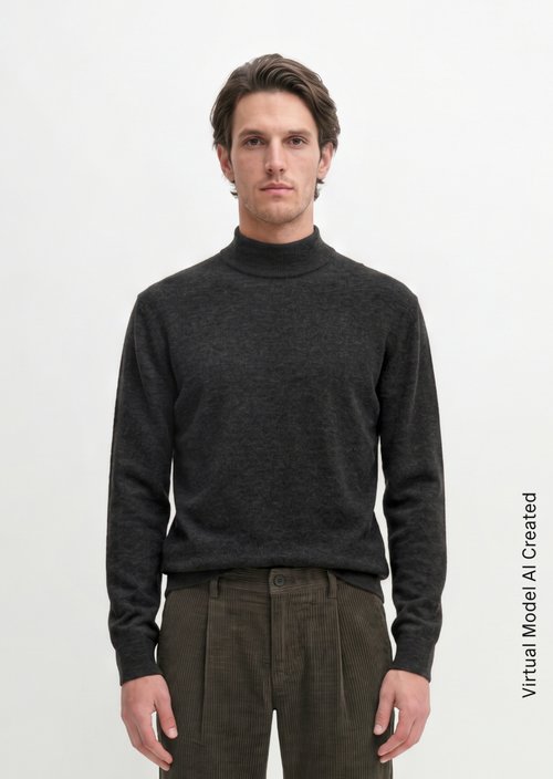 Regular-fit sweater — Dark Grey Melange
