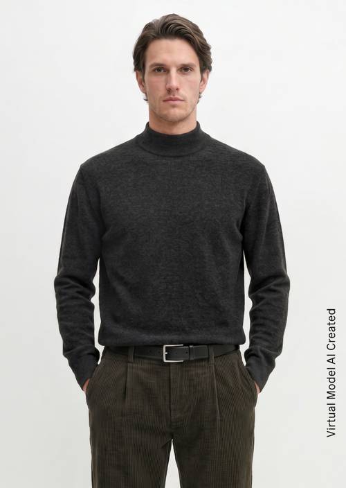 Pullover regular Dark Grey Melange in Frontalansicht