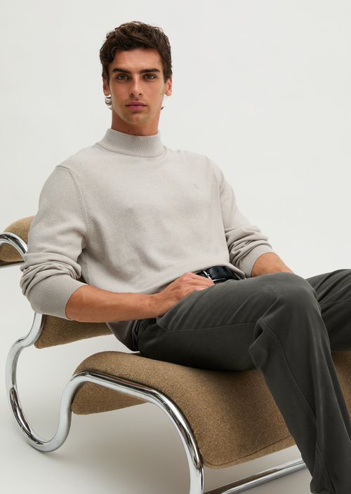 Regular-fit sweater — Linen Beige
