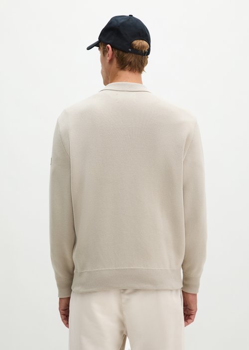 Regular-Fit Cardigan — Grey Silk