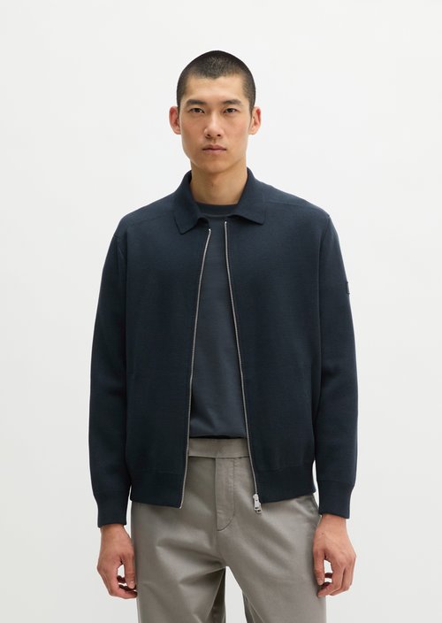 Regular-Fit Cardigan — Peppercorn Grey