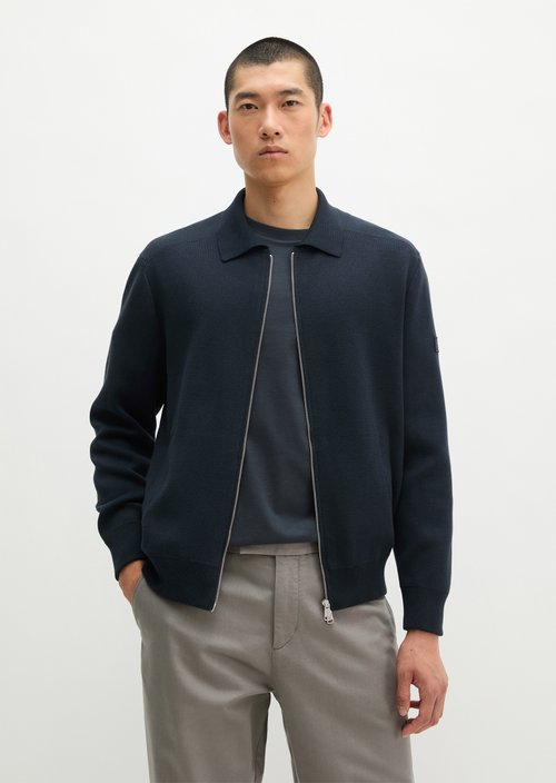 Regular-Fit Cardigan — Peppercorn Grey
