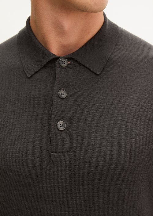 Regular-Fit Knit Polo Shirt — Wooden Earth