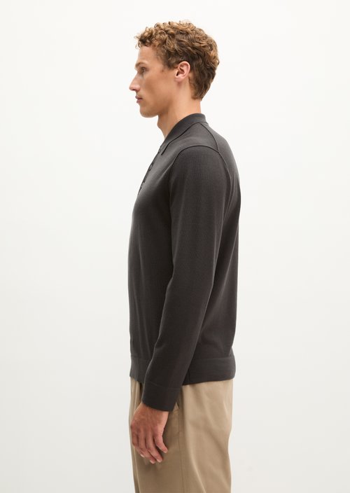 Regular-Fit Knit Polo Shirt — Wooden Earth