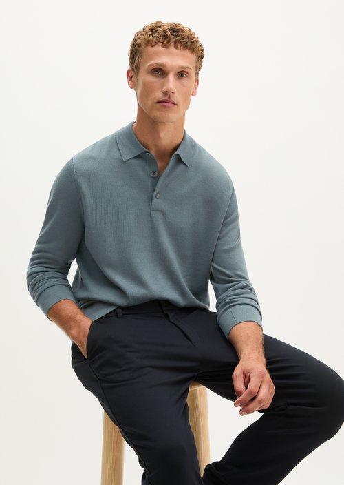Regular-Fit Knit Polo Shirt — Skipping Stone