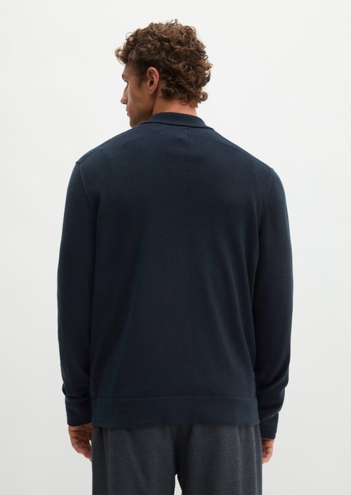 Regular-Fit Knit Polo Shirt — Dark Navy