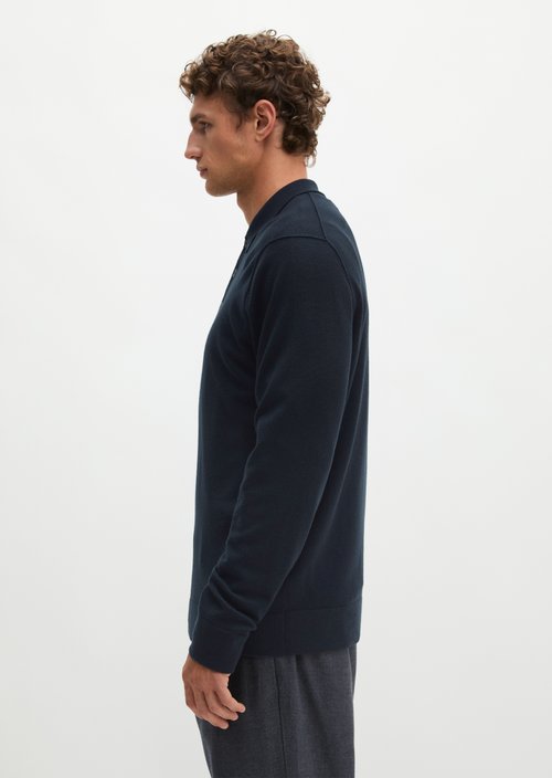 Regular-Fit Knit Polo Shirt — Dark Navy