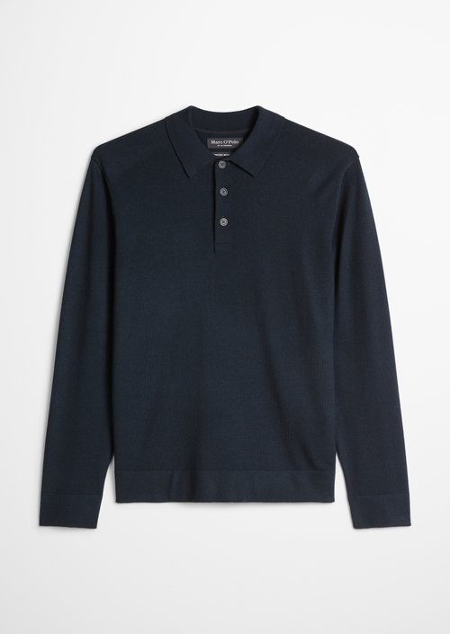 Regular-Fit Knit Polo Shirt — Dark Navy