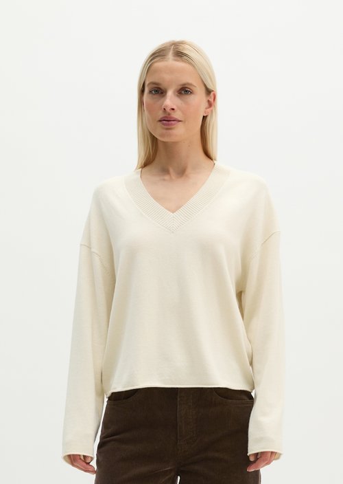 Loose-fitting V-neck sweater — Smokey Sands