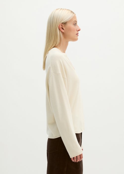 Loose-fitting V-neck sweater — Smokey Sands