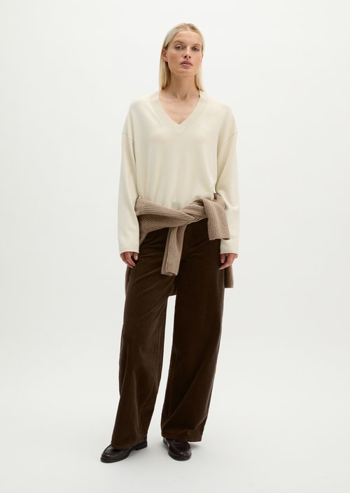 Loose-fitting V-neck sweater — Smokey Sands