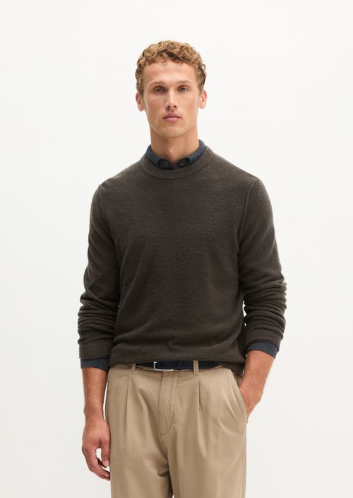 Regular-Fit Bouclé Sweater — Wooden Earth