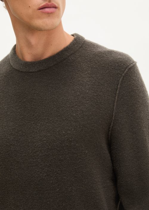 Regular-Fit Bouclé Sweater — Wooden Earth
