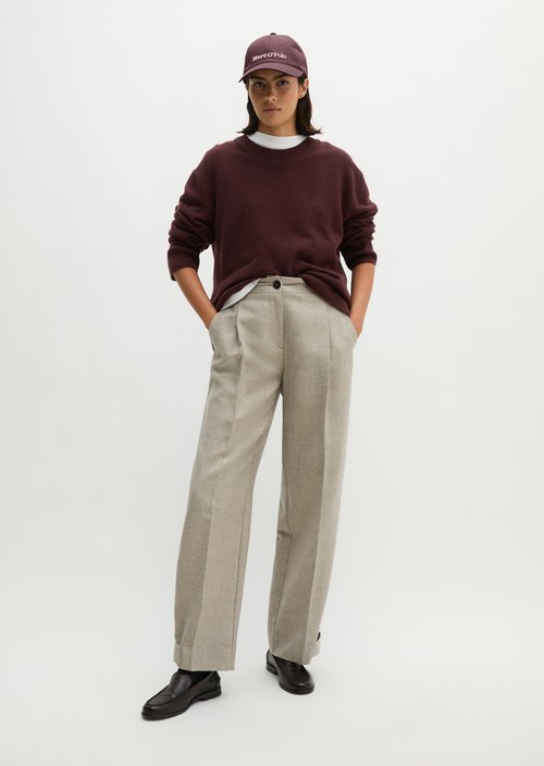 Pleated trousers regular — Pure Taupe Melange