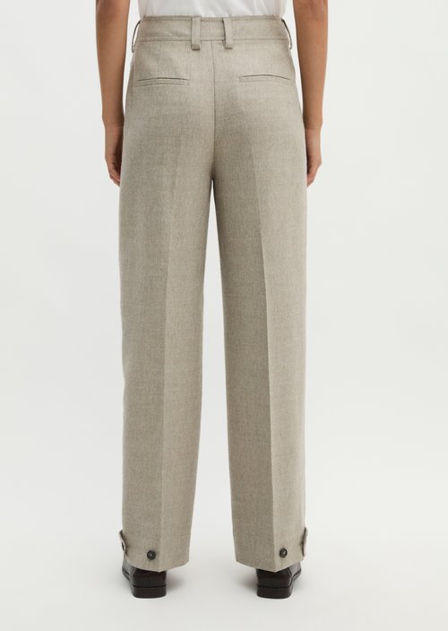 Pleated trousers regular — Pure Taupe Melange