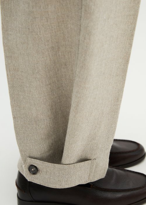 Pleated trousers regular — Pure Taupe Melange