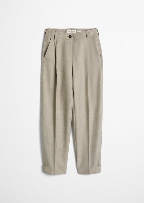 Pleated trousers regular — Pure Taupe Melange