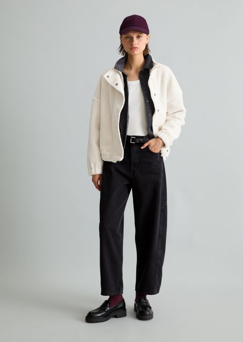 Casual Teddy Jacket — White Blush