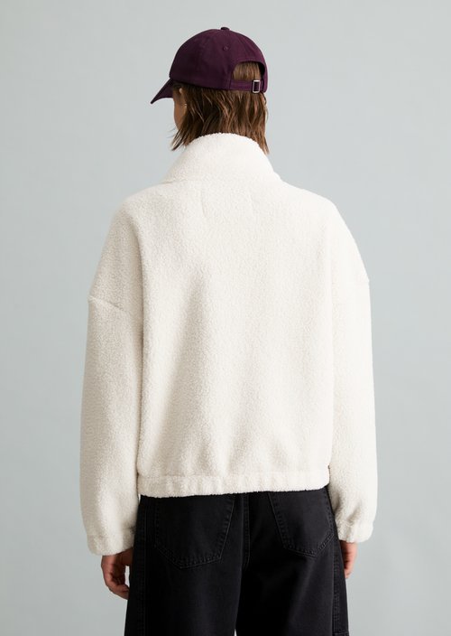 Casual Teddy Jacket — White Blush