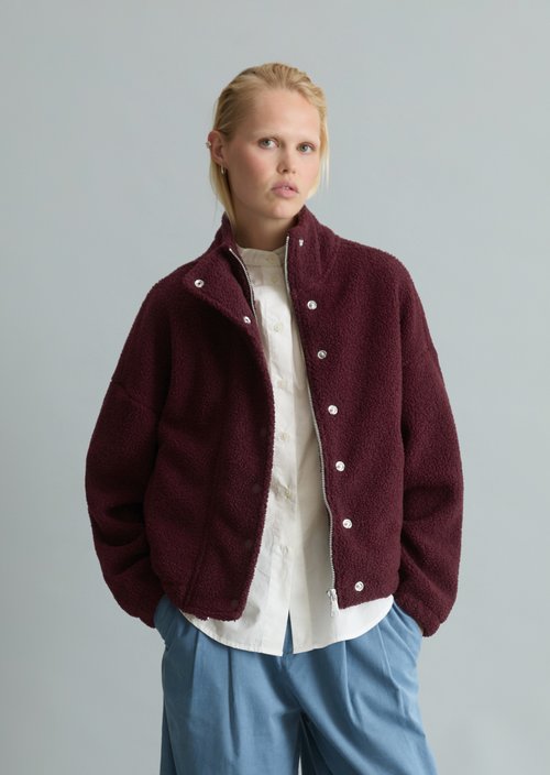 Casual Teddy Jacket — Mahagony Jam