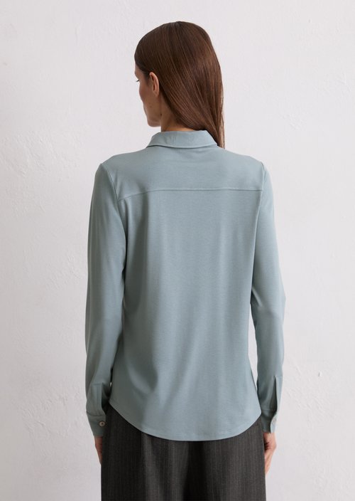 Regular jersey blouse — Slate Blue