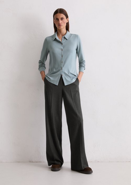 Regular jersey blouse — Slate Blue