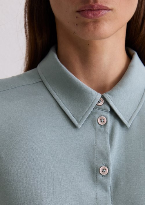 Regular jersey blouse — Slate Blue