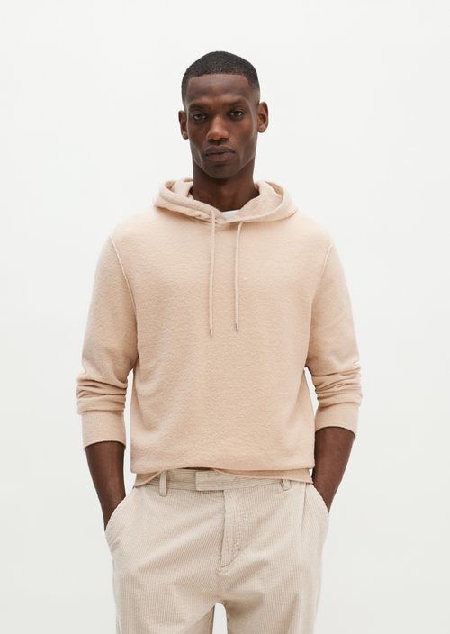 Regular-Fit Hooded Sweatshirt — Linen Beige
