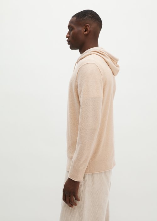 Regular-Fit Hooded Sweatshirt — Linen Beige