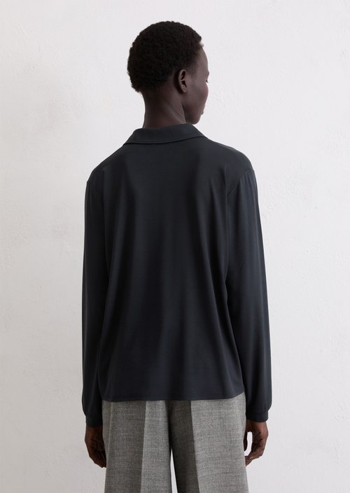 Jersey blouse loose — Deep Night Blue