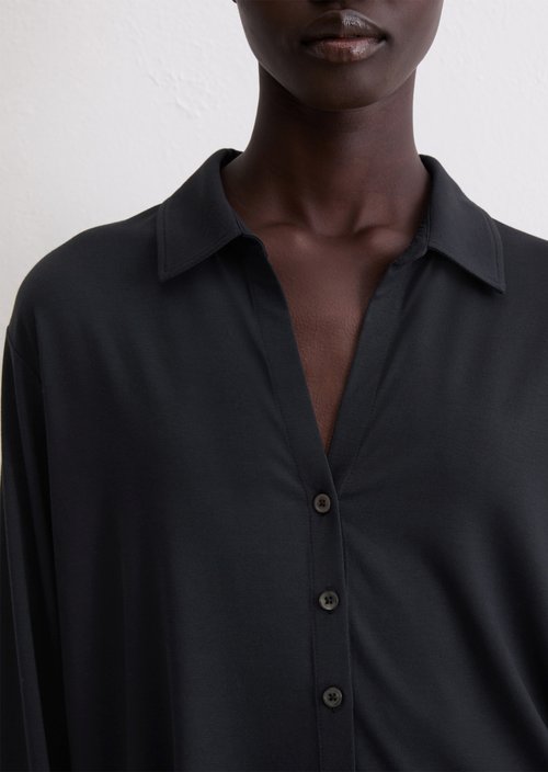 Jersey blouse loose — Deep Night Blue