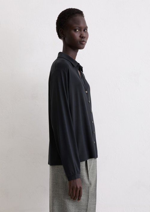Jersey blouse loose — Deep Night Blue