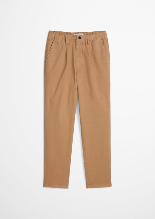 Pants, "Anders" Pleated Cropped Style — Roasted Peanut